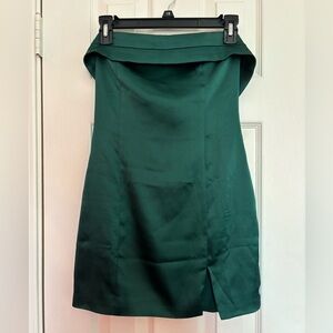 NWT Altard State emerald green strapless body on mini dress XS